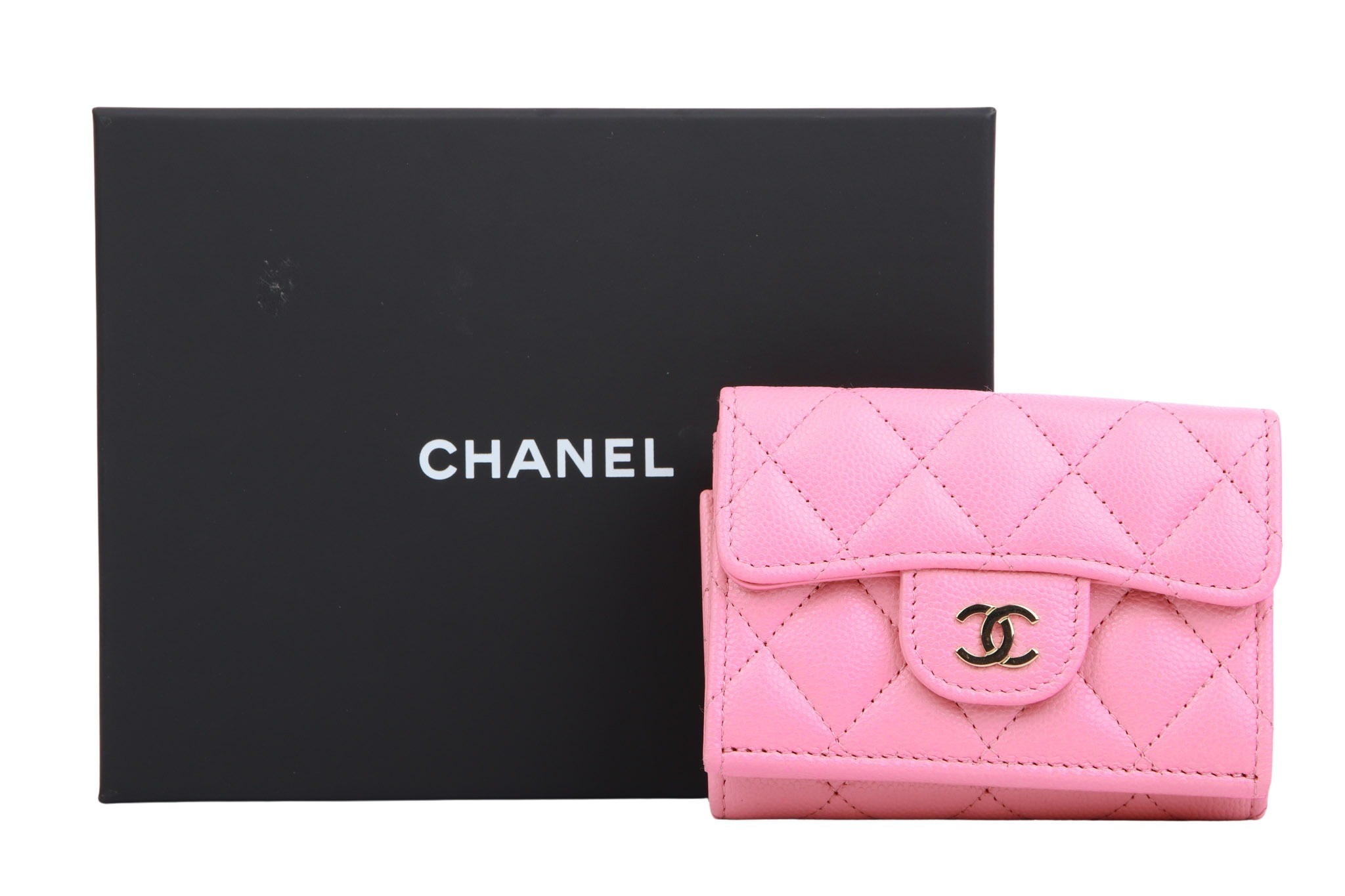 Chanel Portemonnaie Kaviarleder Rose