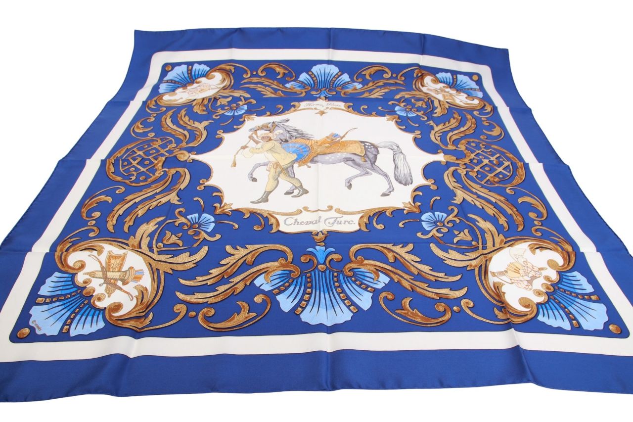 Hermès Carré Turc Blue 90 x 90 cm