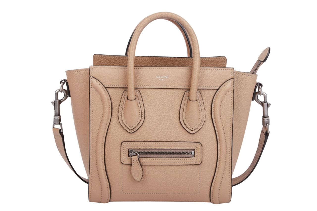 Céline Luggage Nano Leder Beige