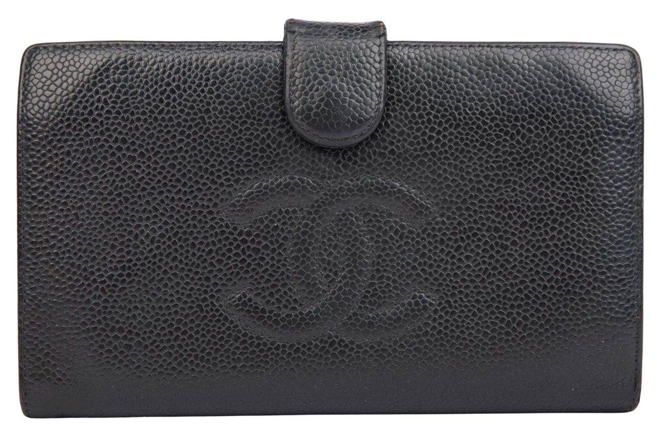 Chanel Geldbörse Kaviar Leder Schwarz