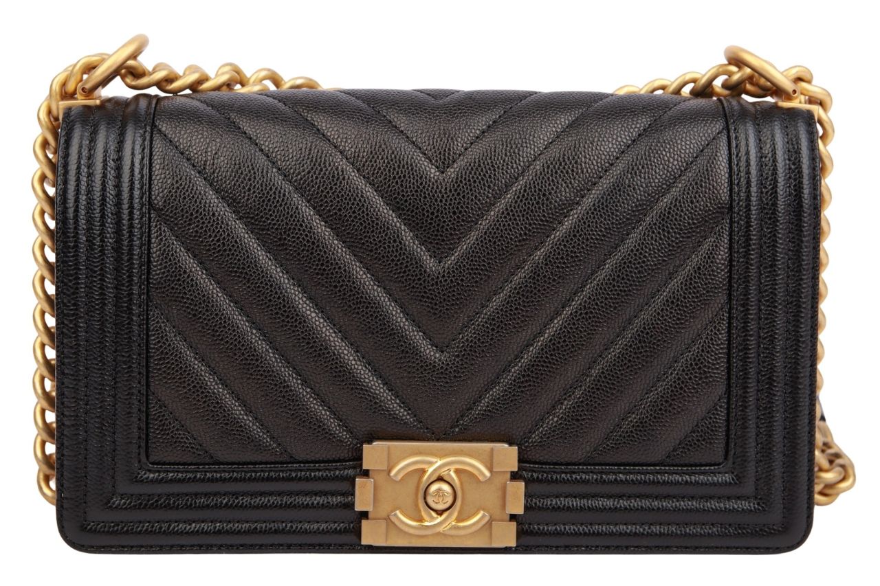 Chanel Boy Bag Medium Schwarz Kaviar Leder