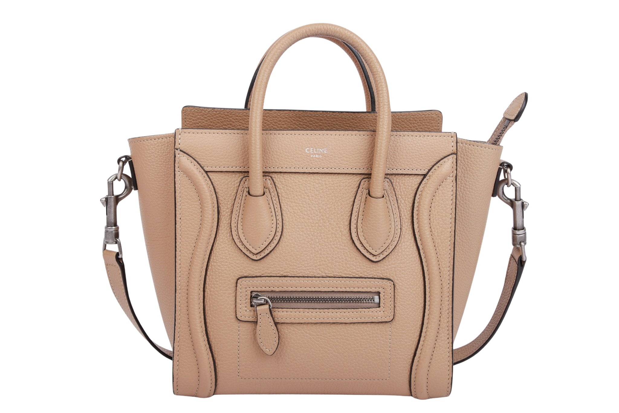 Céline Luggage Nano Leder Beige