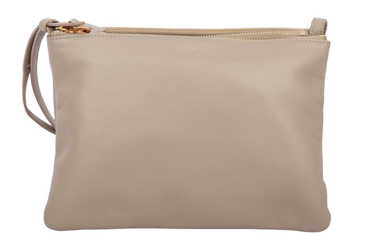 Céline Trio Large Beige Leder