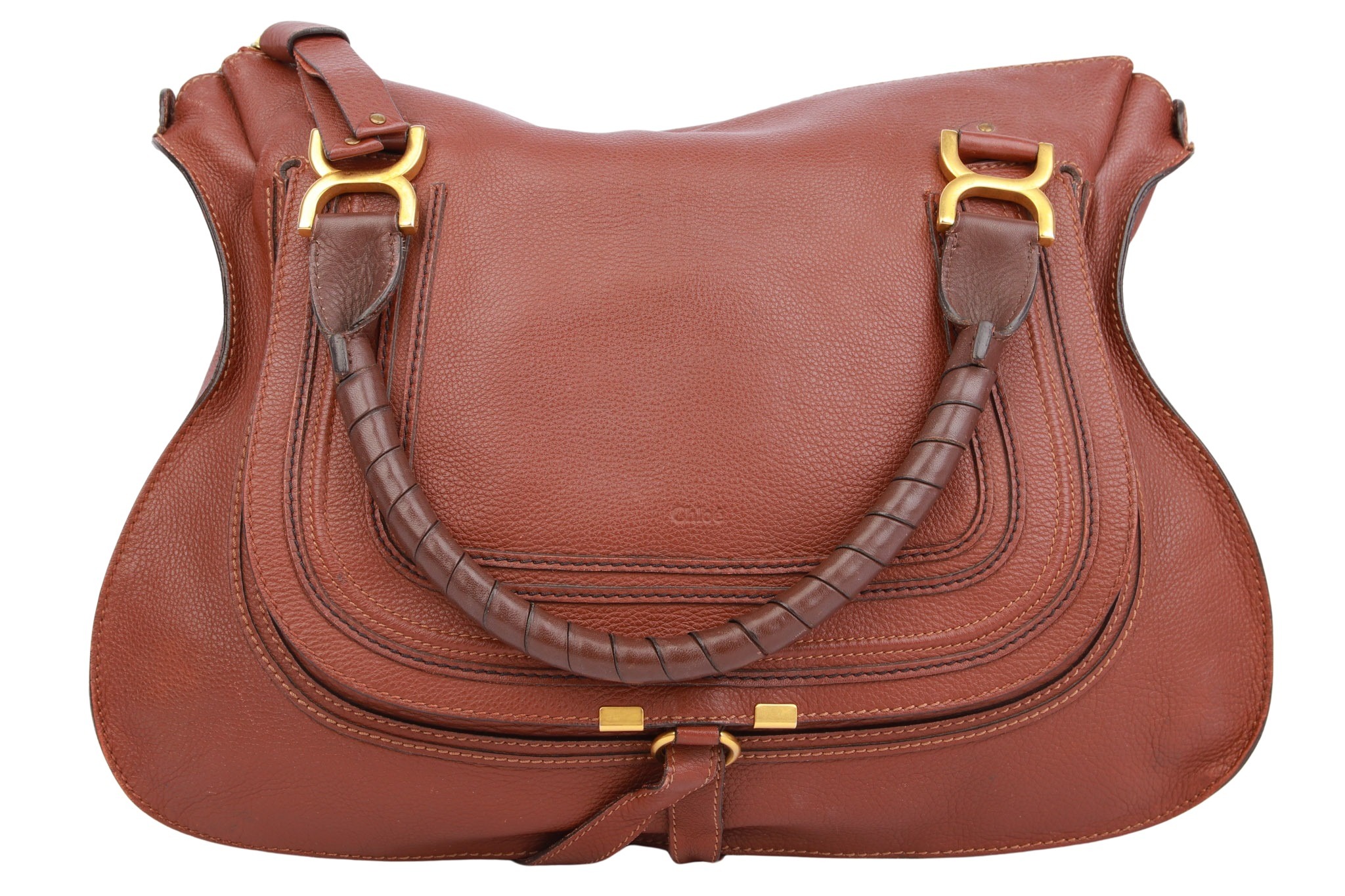 Chloé Marcie Large Cognac Leder