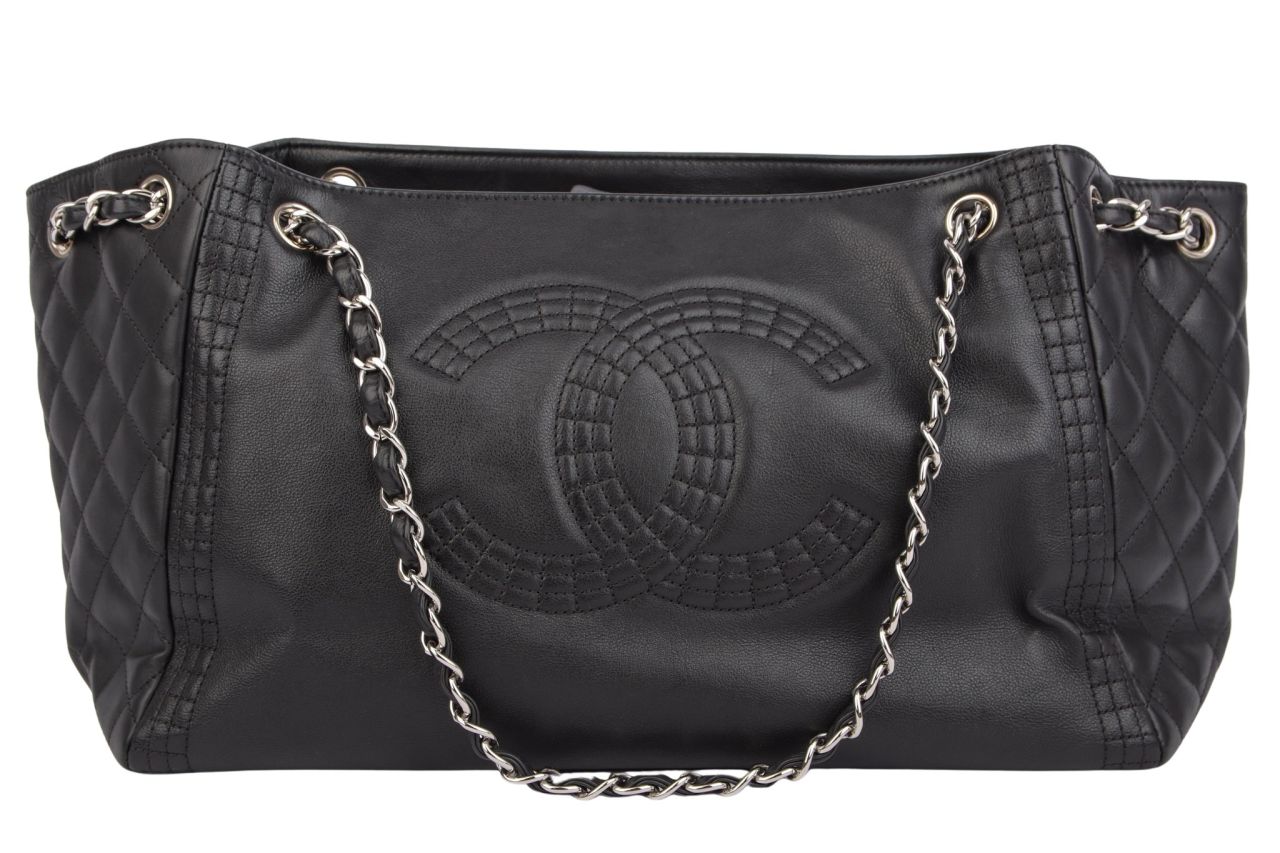 Chanel Tote Bag Schwarz Leder