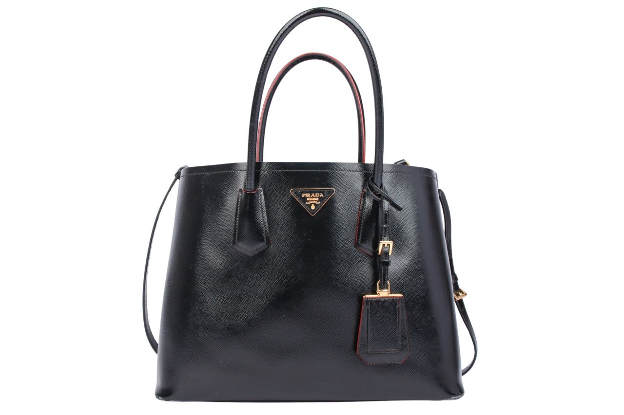 Prada Shopper Leder Schwarz