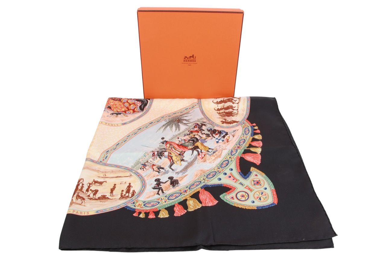 Hermès Carré "Cavaliers Peuls" Seide 90 x 90 cm