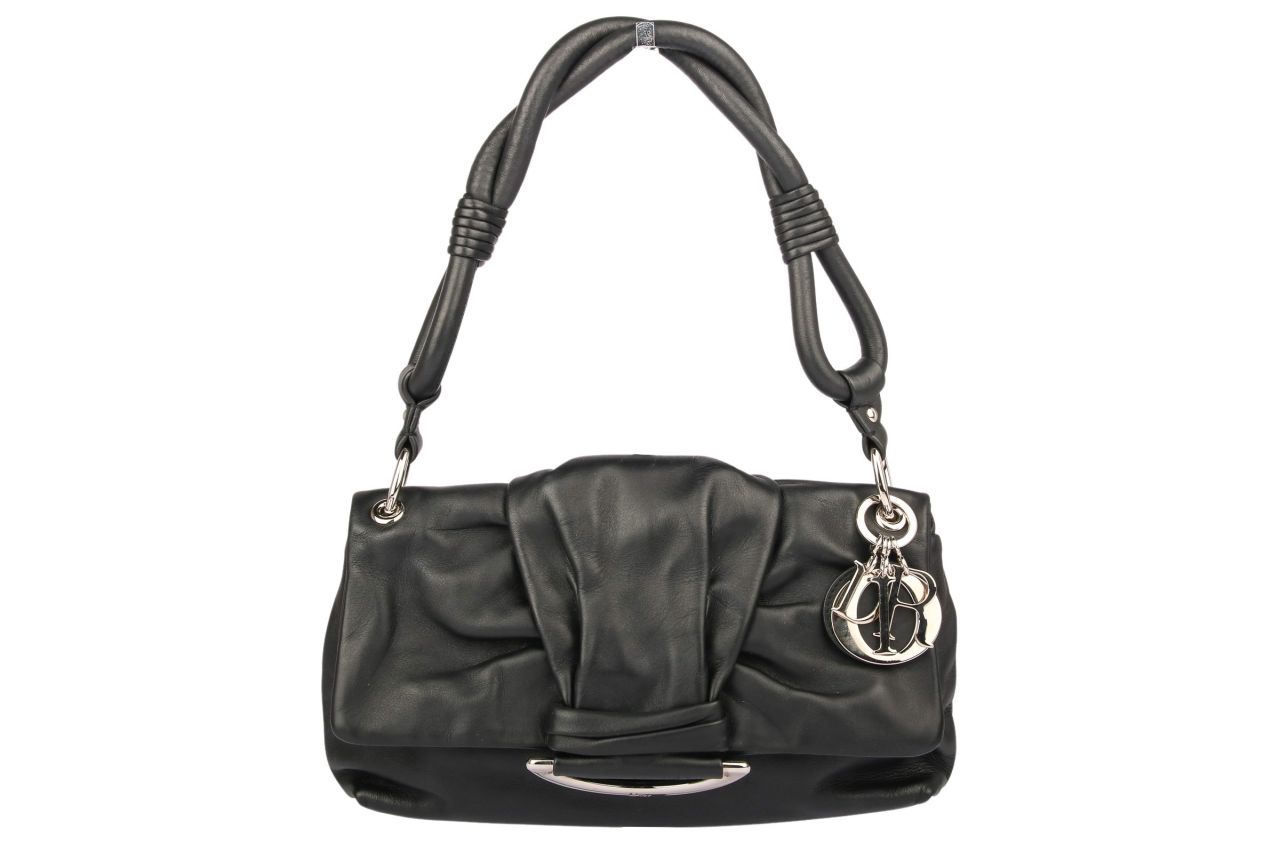 Christian Dior Handtasche Schwarz Leder
