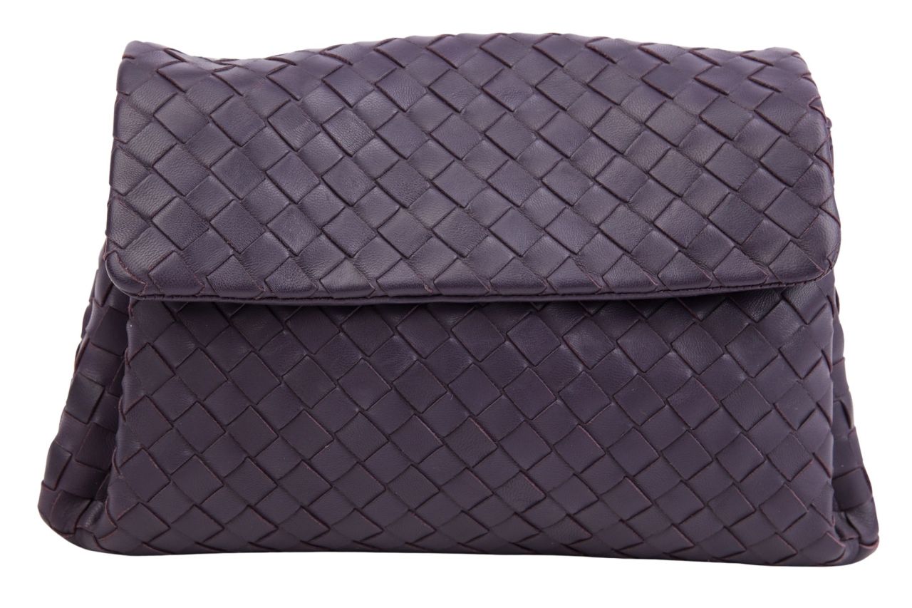 Bottega Veneta Intrecciato Clutch Leder Lila
