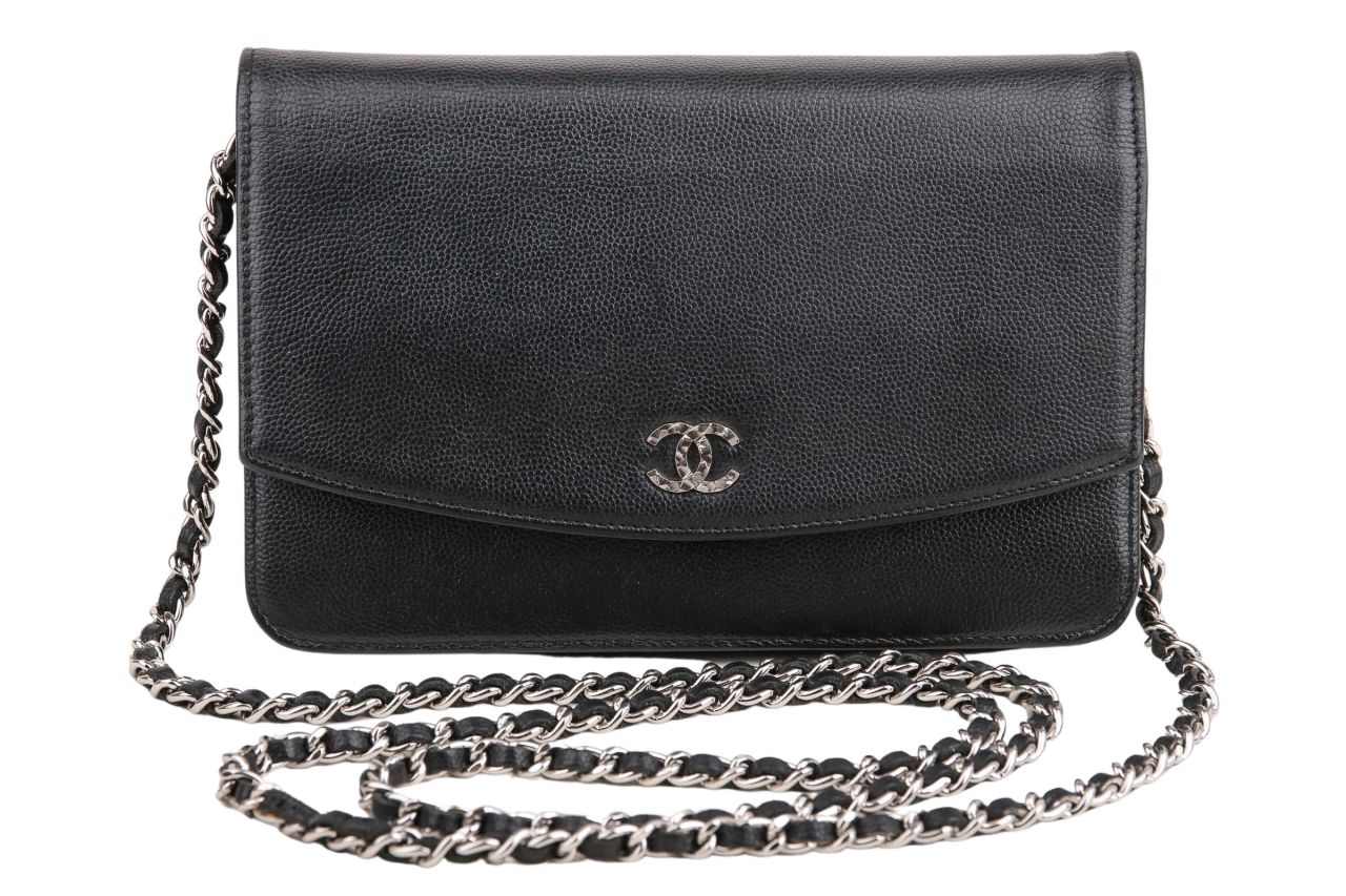 Chanel Wallet on Chain Kaviarleder Schwarz