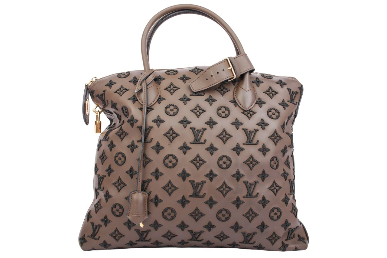 Louis Vuitton Lockit Monogram Addiction MM Braun