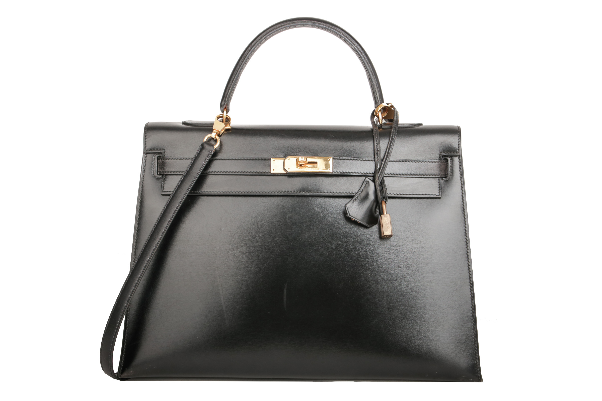 Hermès Kelly 35 Box Leather Black