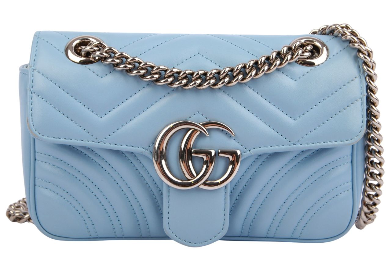 Gucci Marmont Small Leder Hellbau