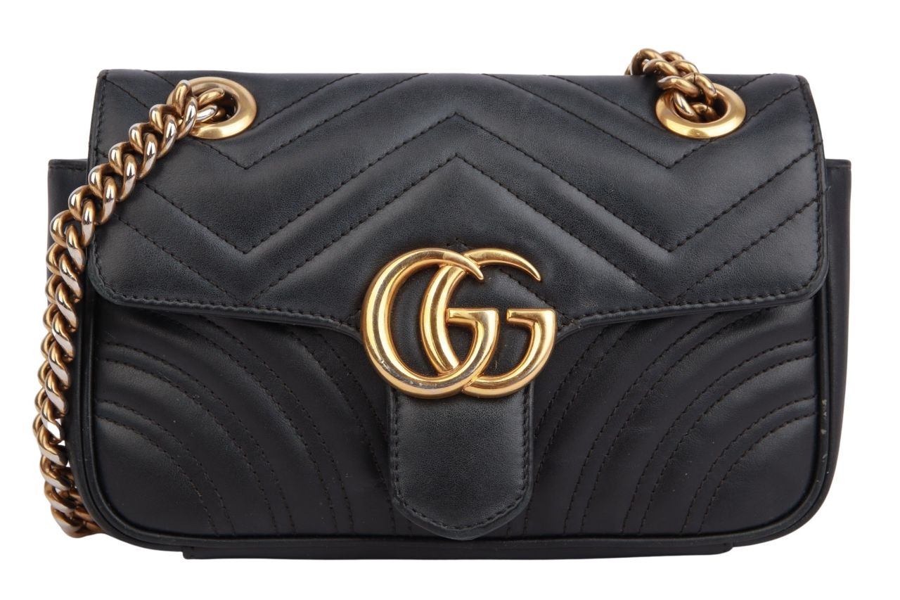 Gucci GG Marmont Schultertasche Schwarz