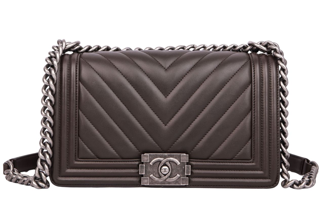 Chanel Boy Bag Old Medium Braun