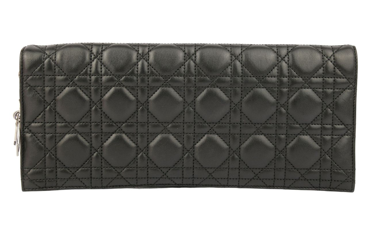 Dior Lady Dior Voyageur Clutch Leder Schwarz