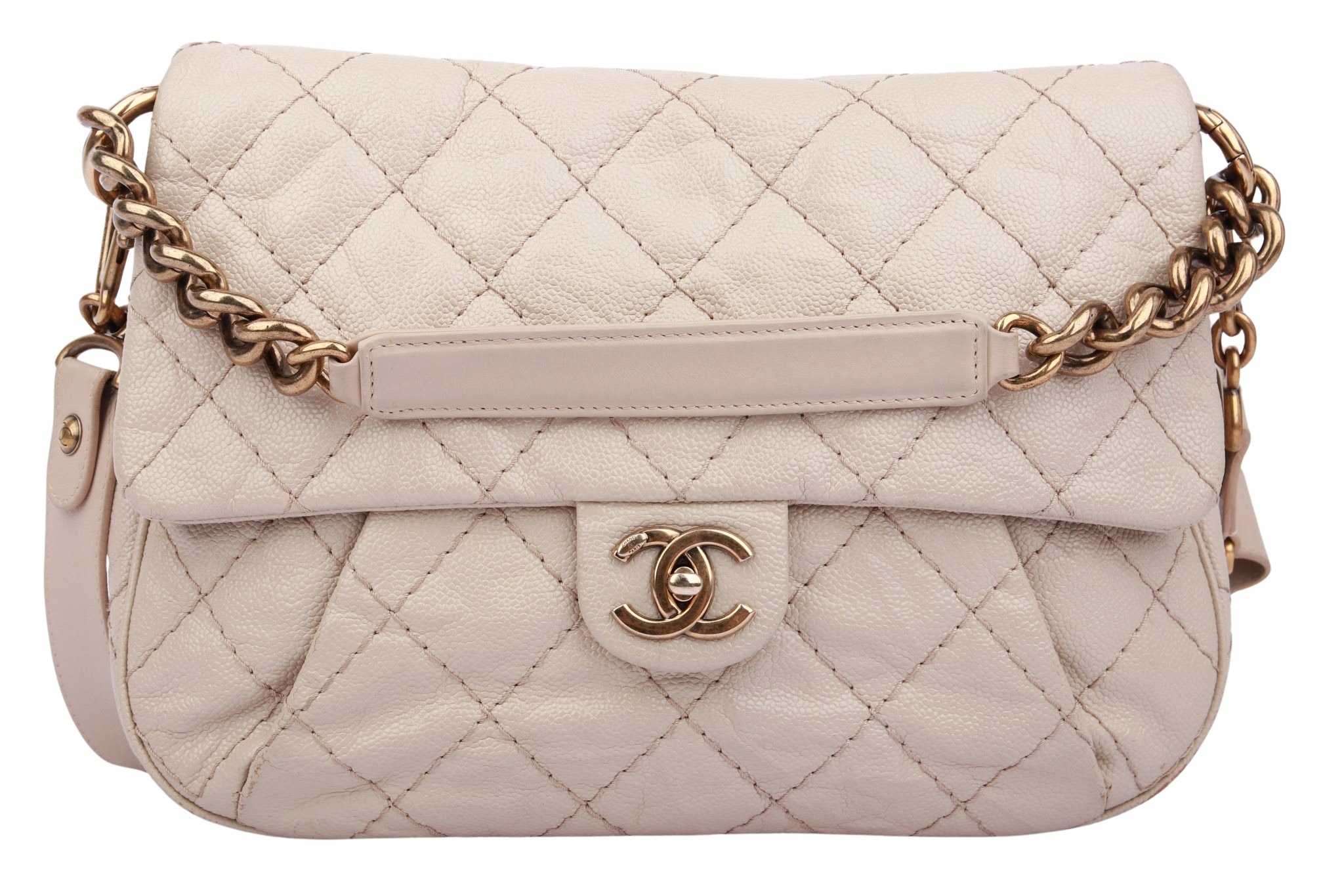 Chanel Messenger Crossbody Bag Beige