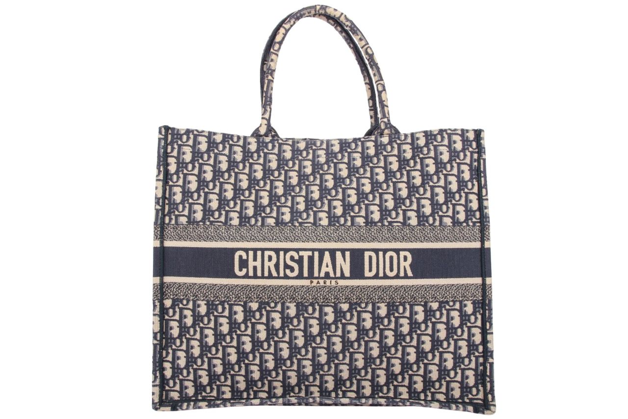 Dior Book Tote Large Oblique Blue