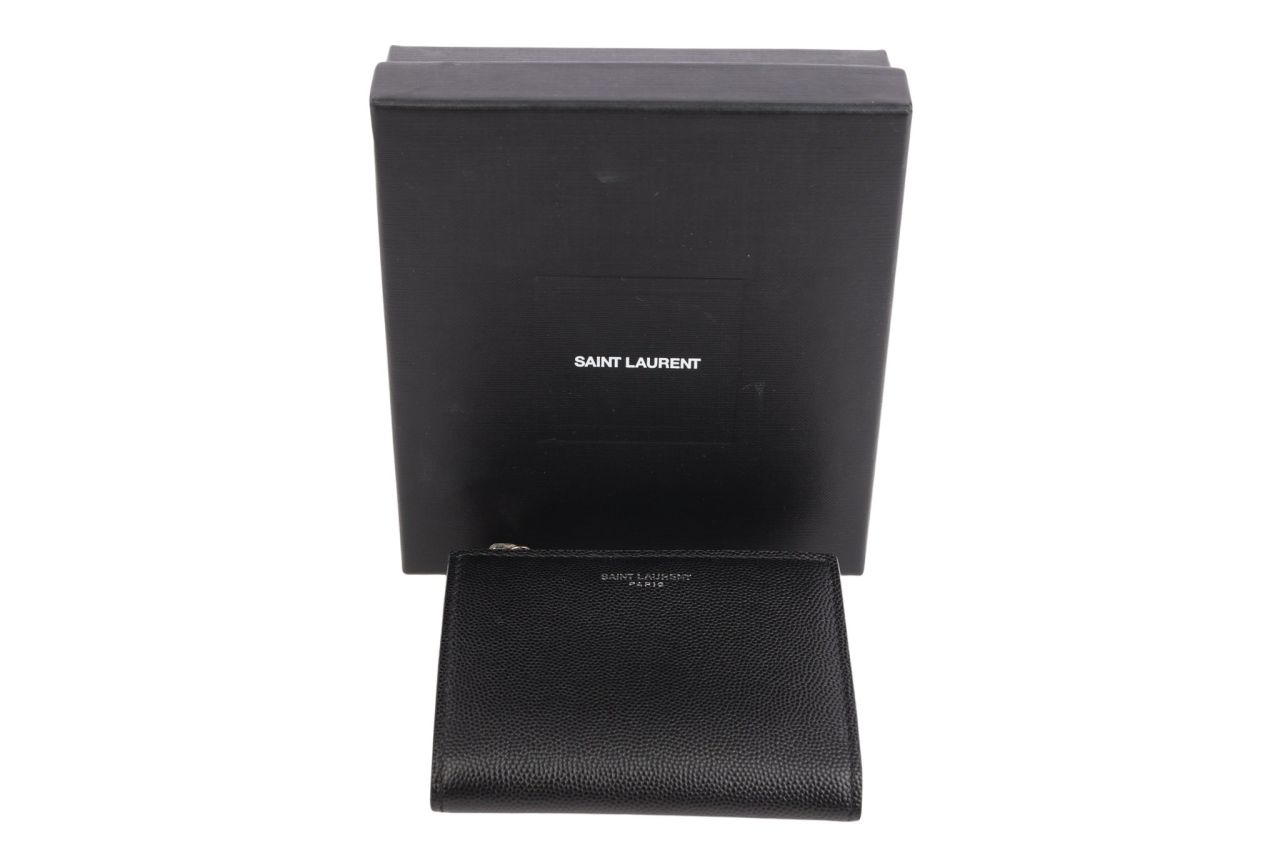 Saint Laurent Cardholder Schwarz Leder