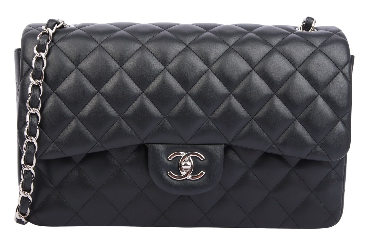 Chanel Classic Flap Jumbo Schwarz Leder
