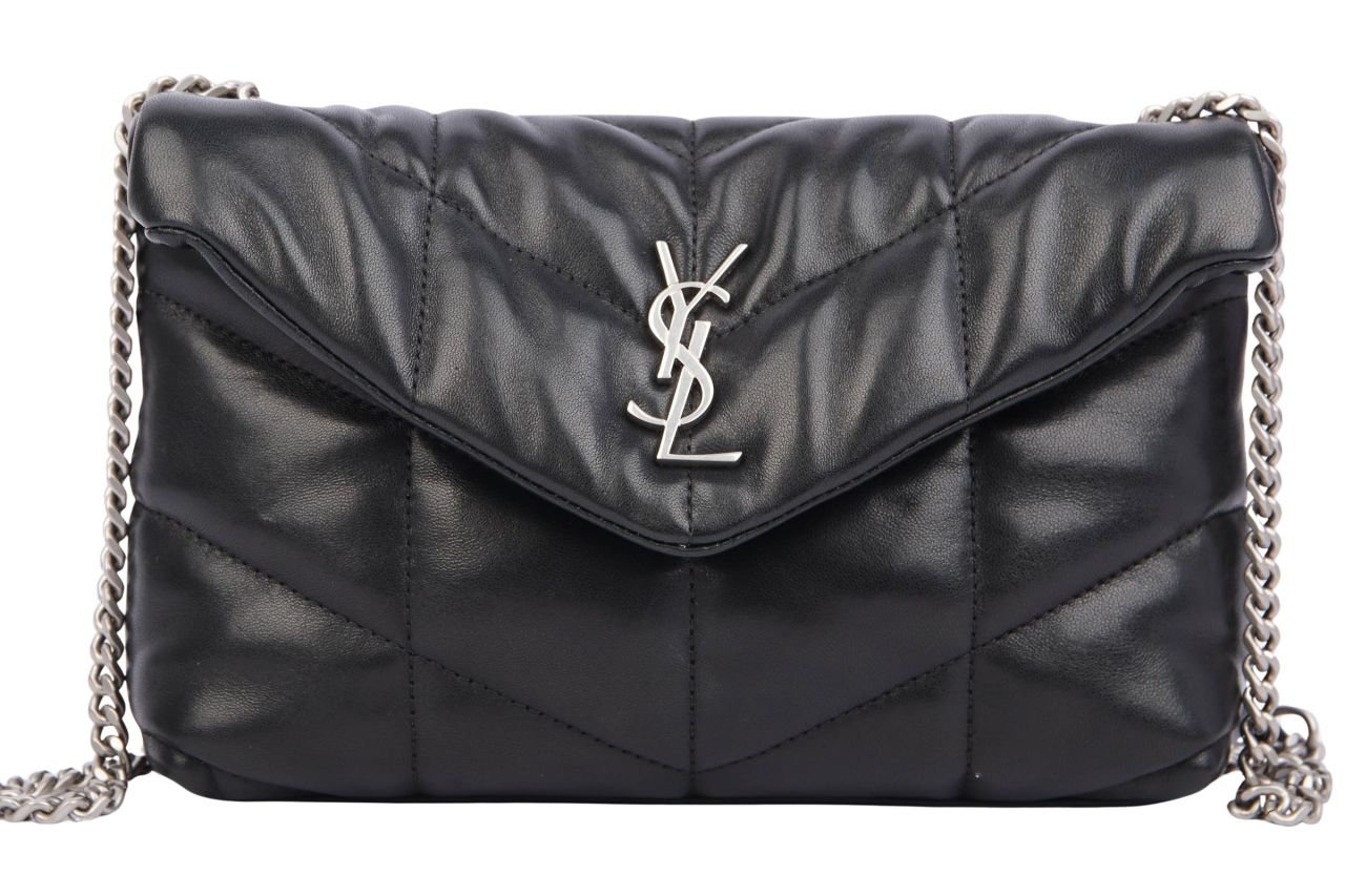Saint Laurent Loulou Puffer Tasche Schwarz