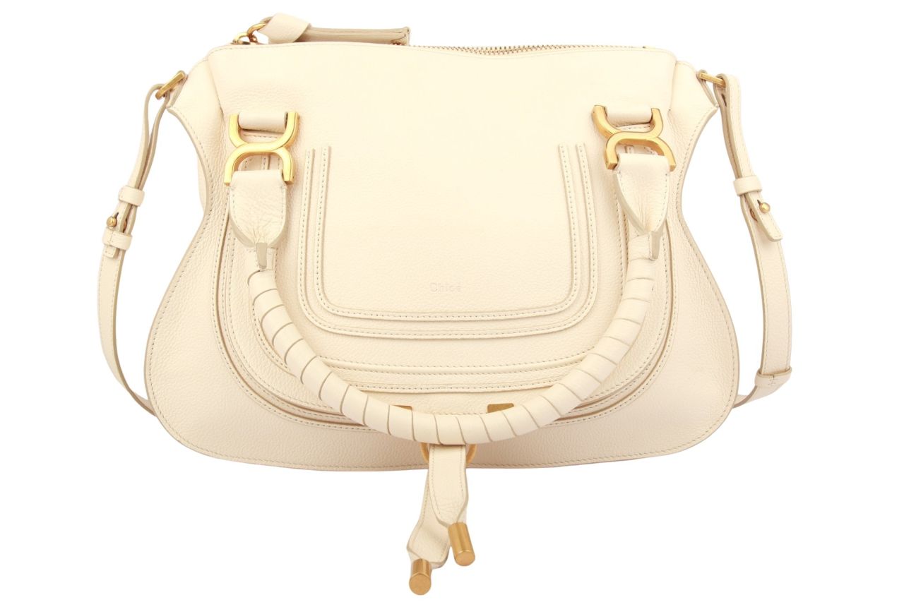 Chloé Marcie Medium Leder Creme Inkl. Schultergurt