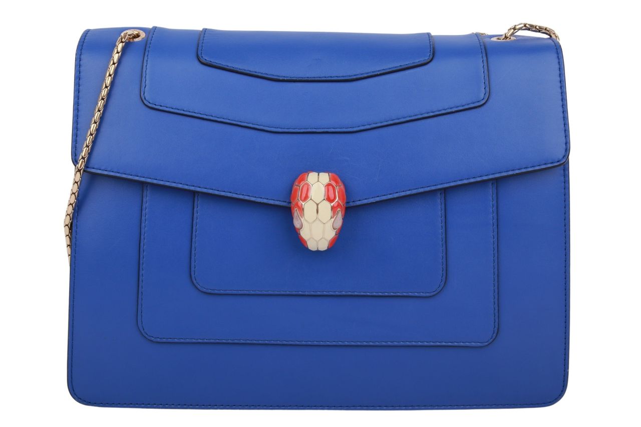 Bulgari Serpenti Forever Flap Bag Blau