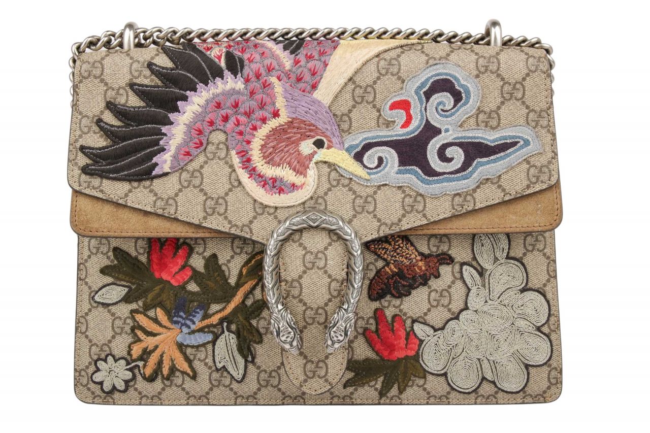 Gucci Dionysus Medium Bird Embroidered Bag