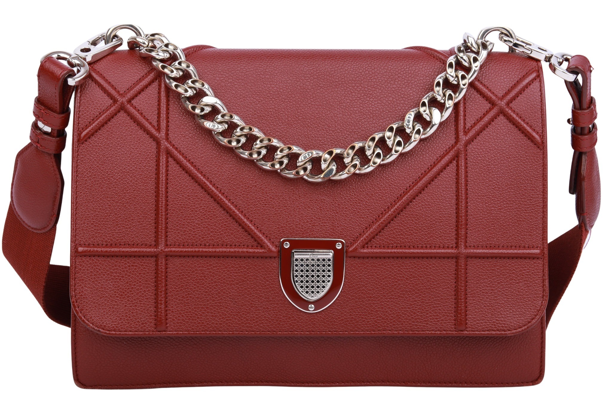 Dior Diorever Tasche Bordeauxrot Leder