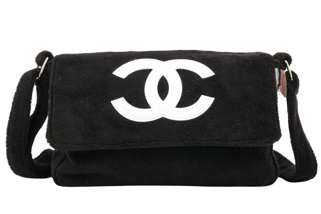 Chanel Frottee Precision Tasche Schwarz