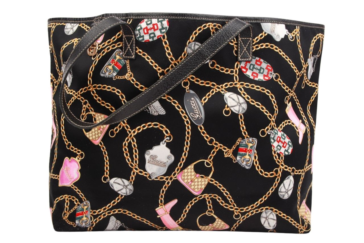 Gucci Shopper Satin Schwarz