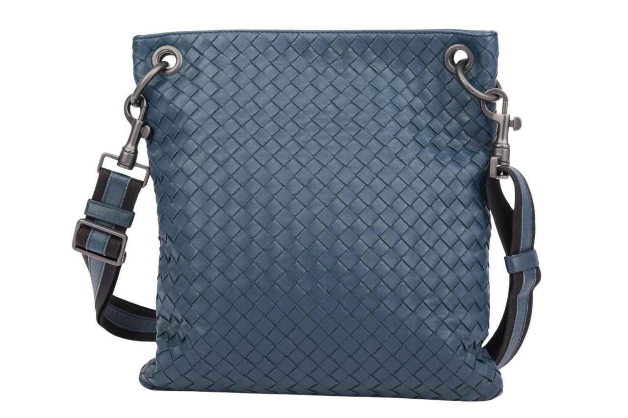 Bottega Veneta Intrecciato Umhängetasche Blau