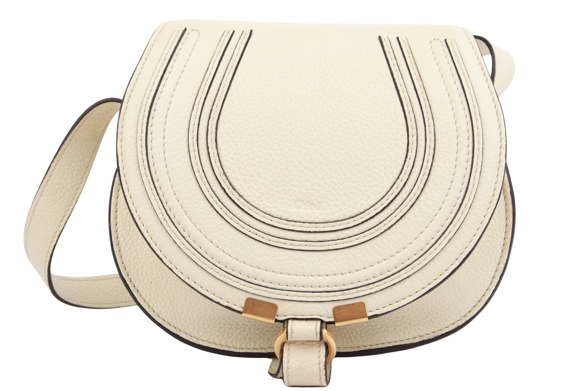 Chloé Marcie Crossbody Bag Leder Creme