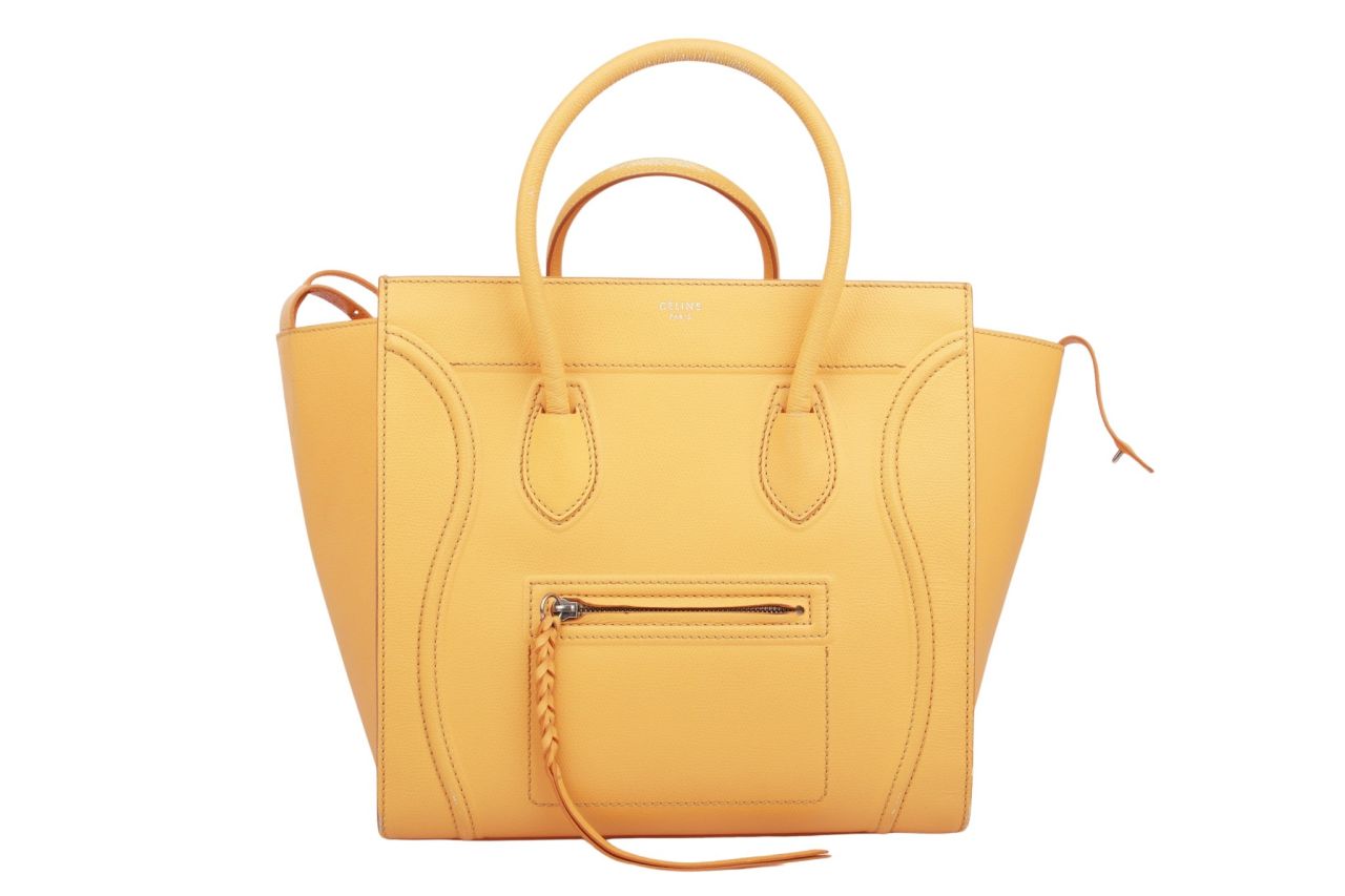 Celine Phantom Leder Gelb