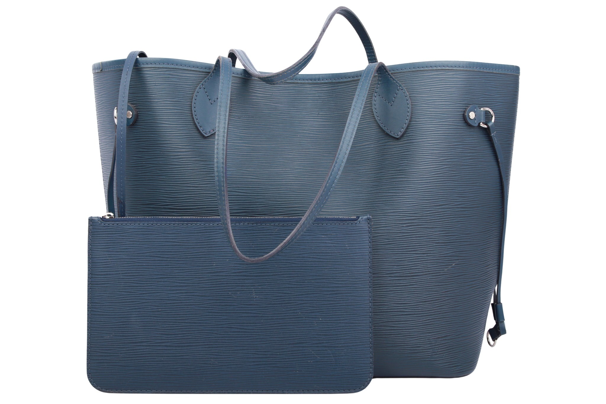 Louis Vuitton Neverfull MM Epi Leder Dunkelblau