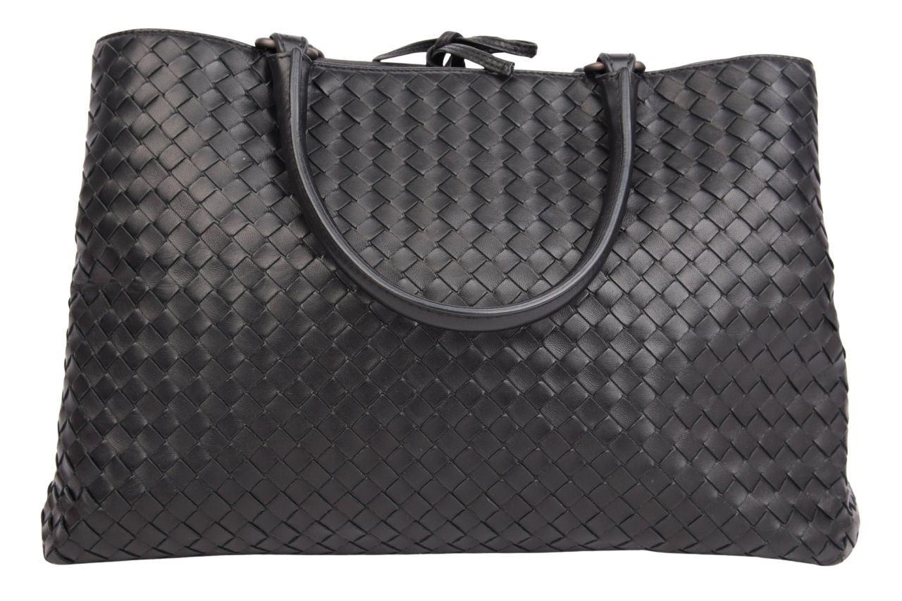 Bottega Veneta Intrecciato Handtasche Leder Schwarz