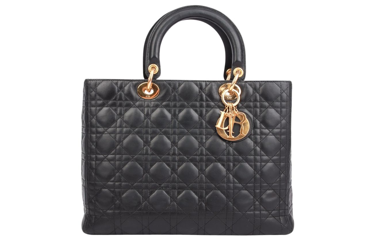 Dior Lady Dior Large Schwarz