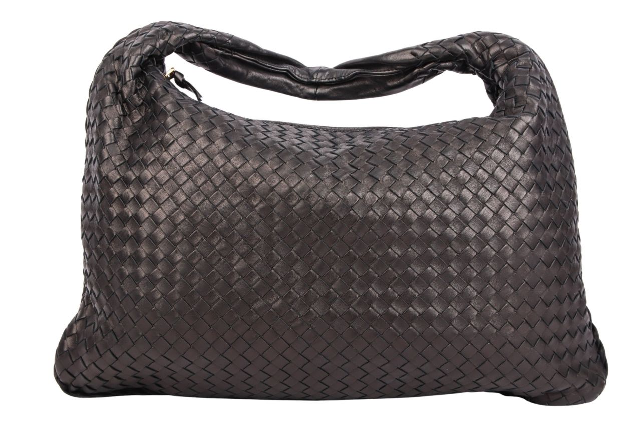 Bottega Veneta Hobo Bag Nappaleder Schwarz