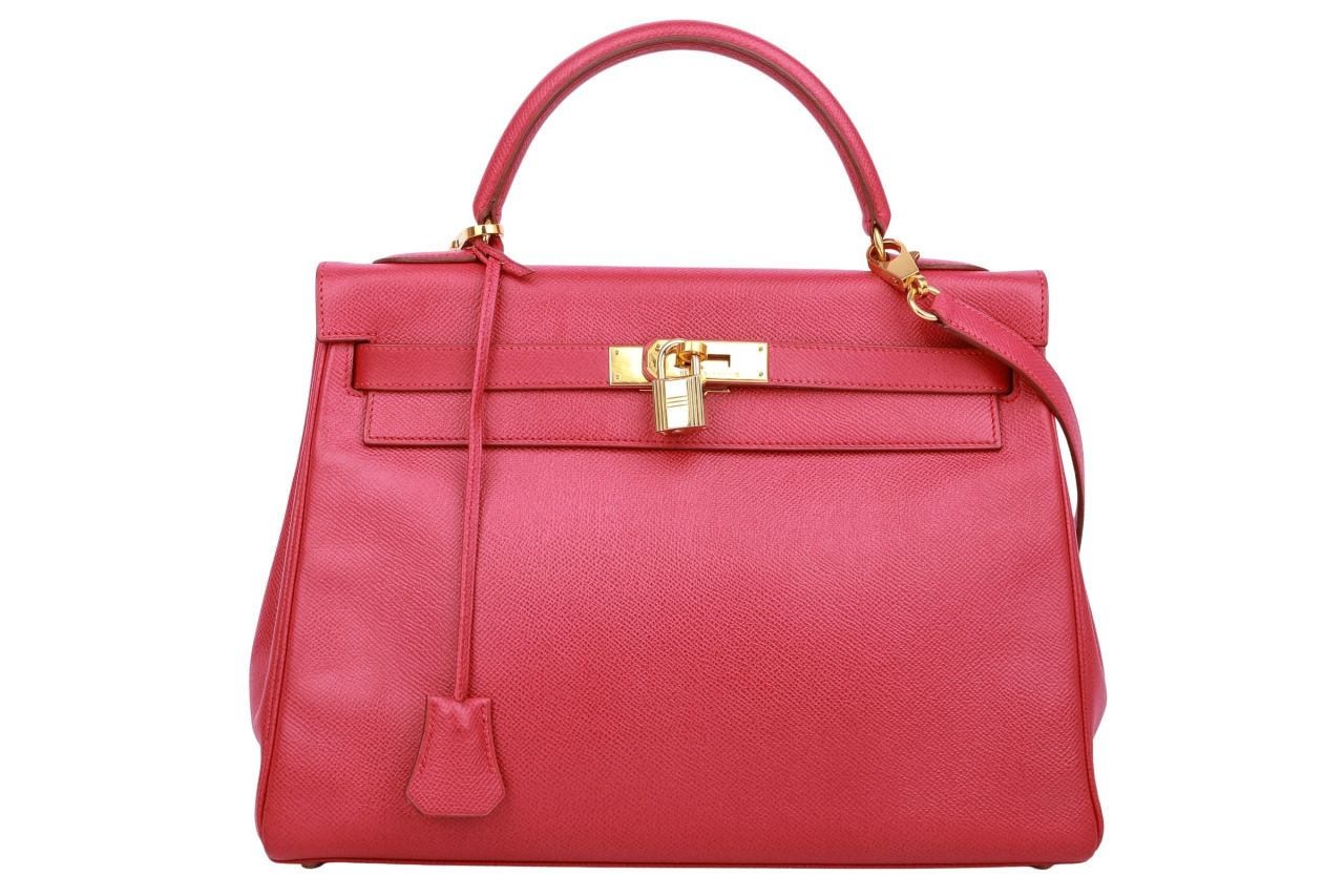 Hermès Kelly 32 Courchevel Rouge Casaque