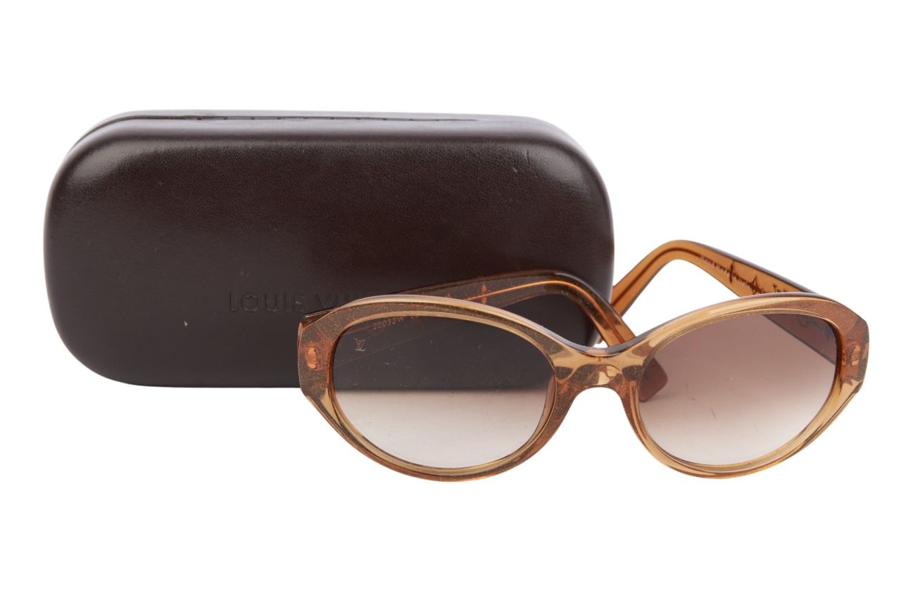 Louis Vuitton Sonnenbrille "Z0032W" Braun Glitzer
