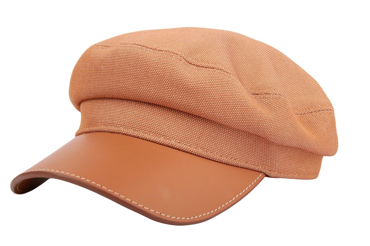 Hermès Vauban Mütze Canvas Gr. 57 Braun