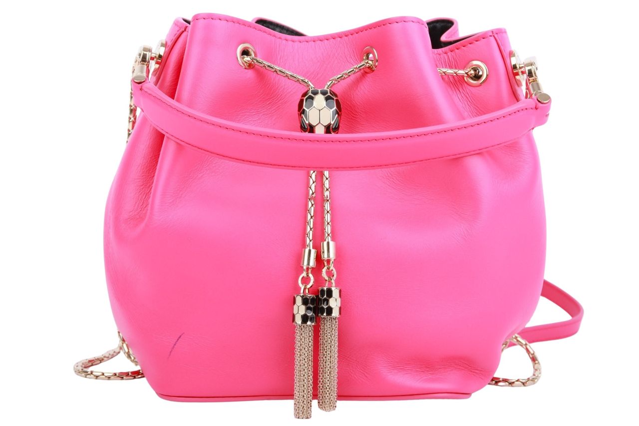 Bulgari Serpenti Forever Beuteltasche Pink Leder