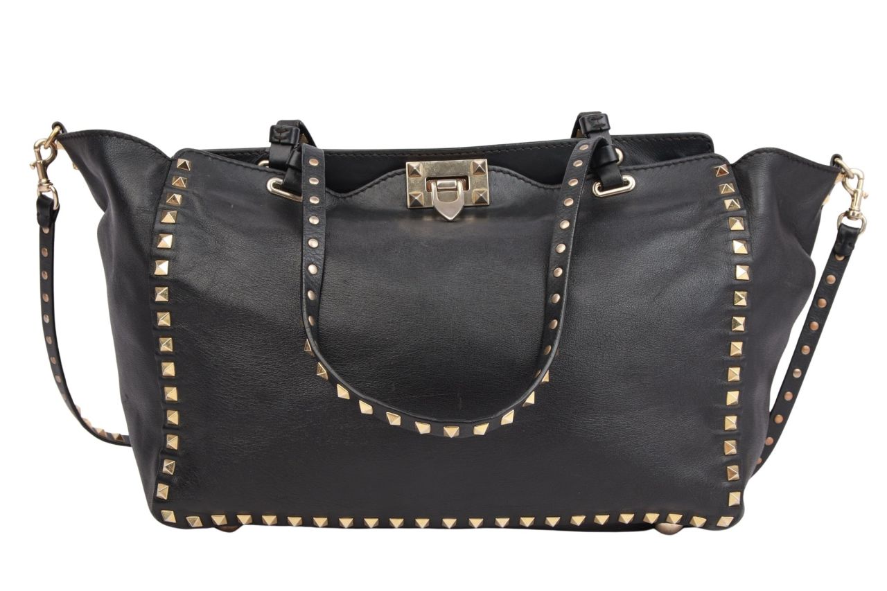 Valentino Garavani Rockstud Shopper Nieten Schwarz