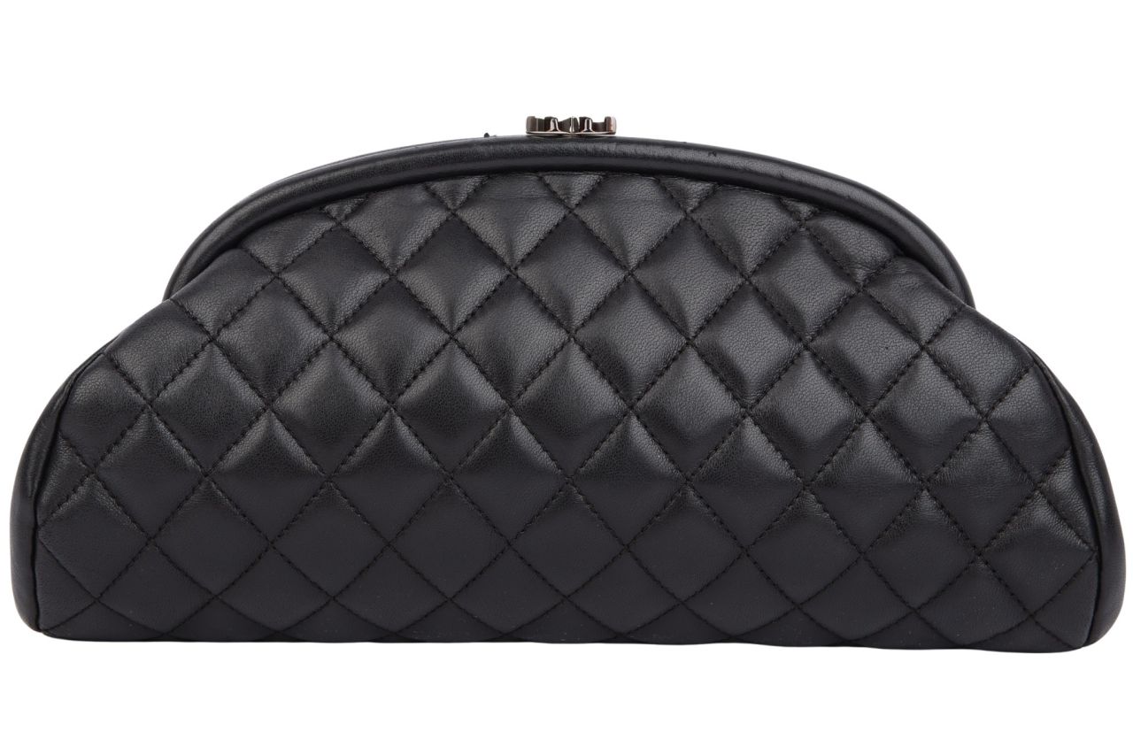 Chanel Clutch Lammleder Schwarz