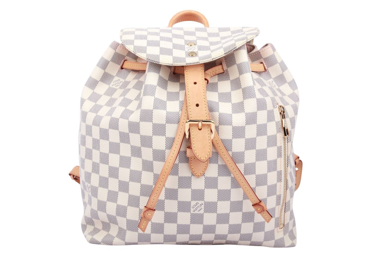 Louis Vuitton Rucksack Damier Azur Sperone Beige