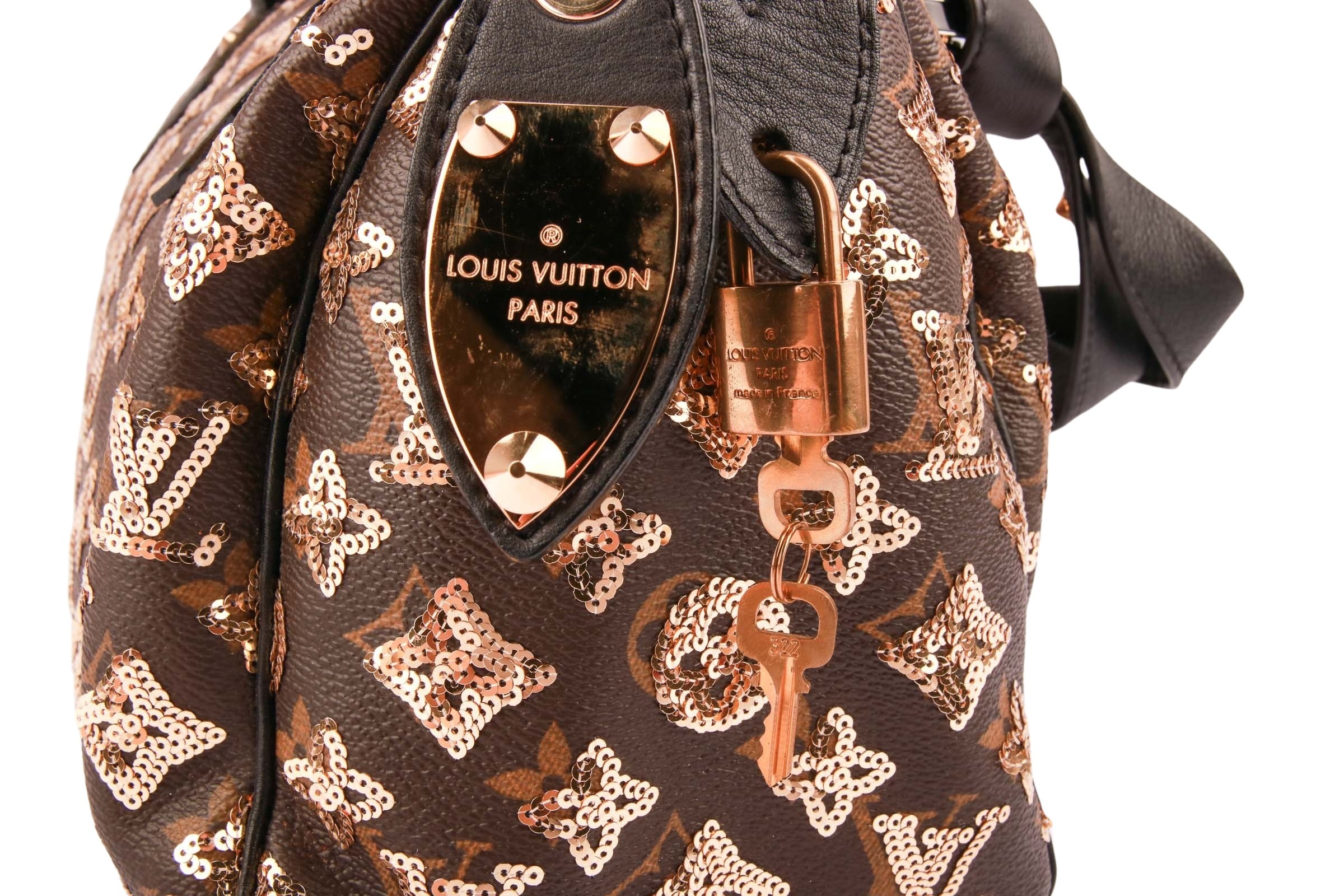 Louis Vuitton Speedy Spangle Sequins Monogram Brown