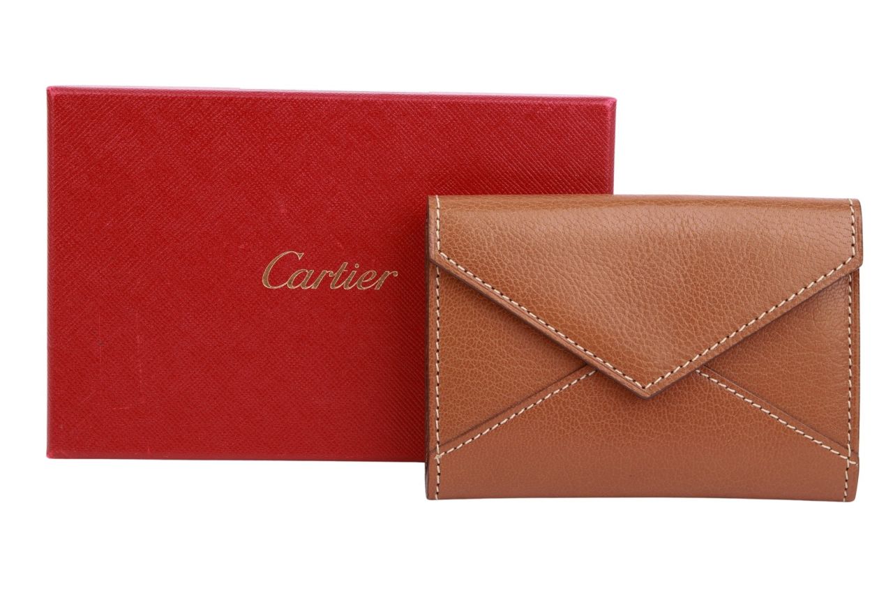 Cartier Portemonnaie Leder Braun