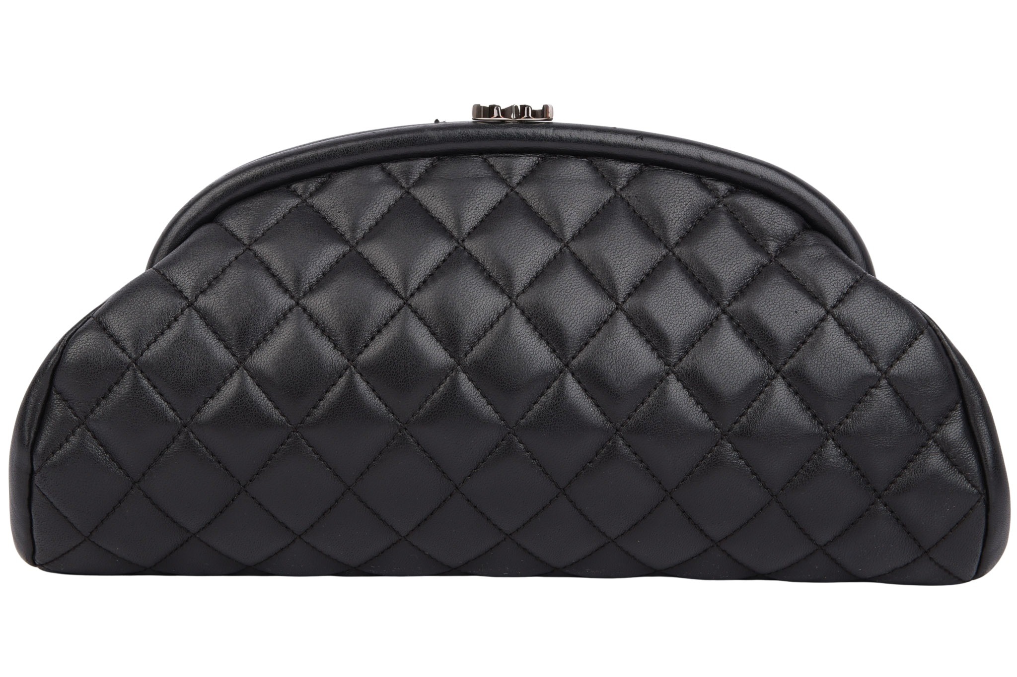 Chanel Clutch Lammleder Schwarz