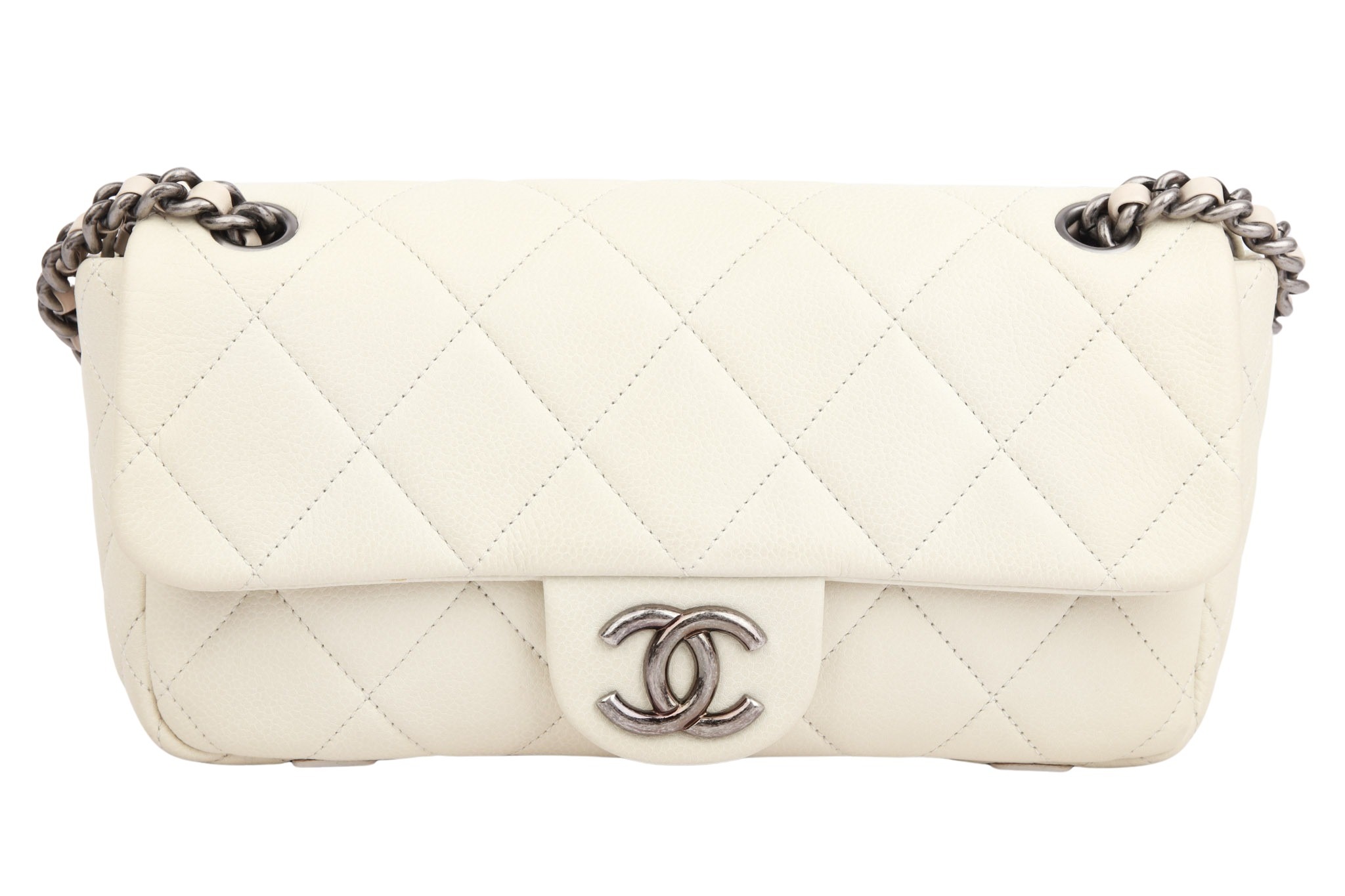 Chanel Classic Flap Bag Leder Hellbeige