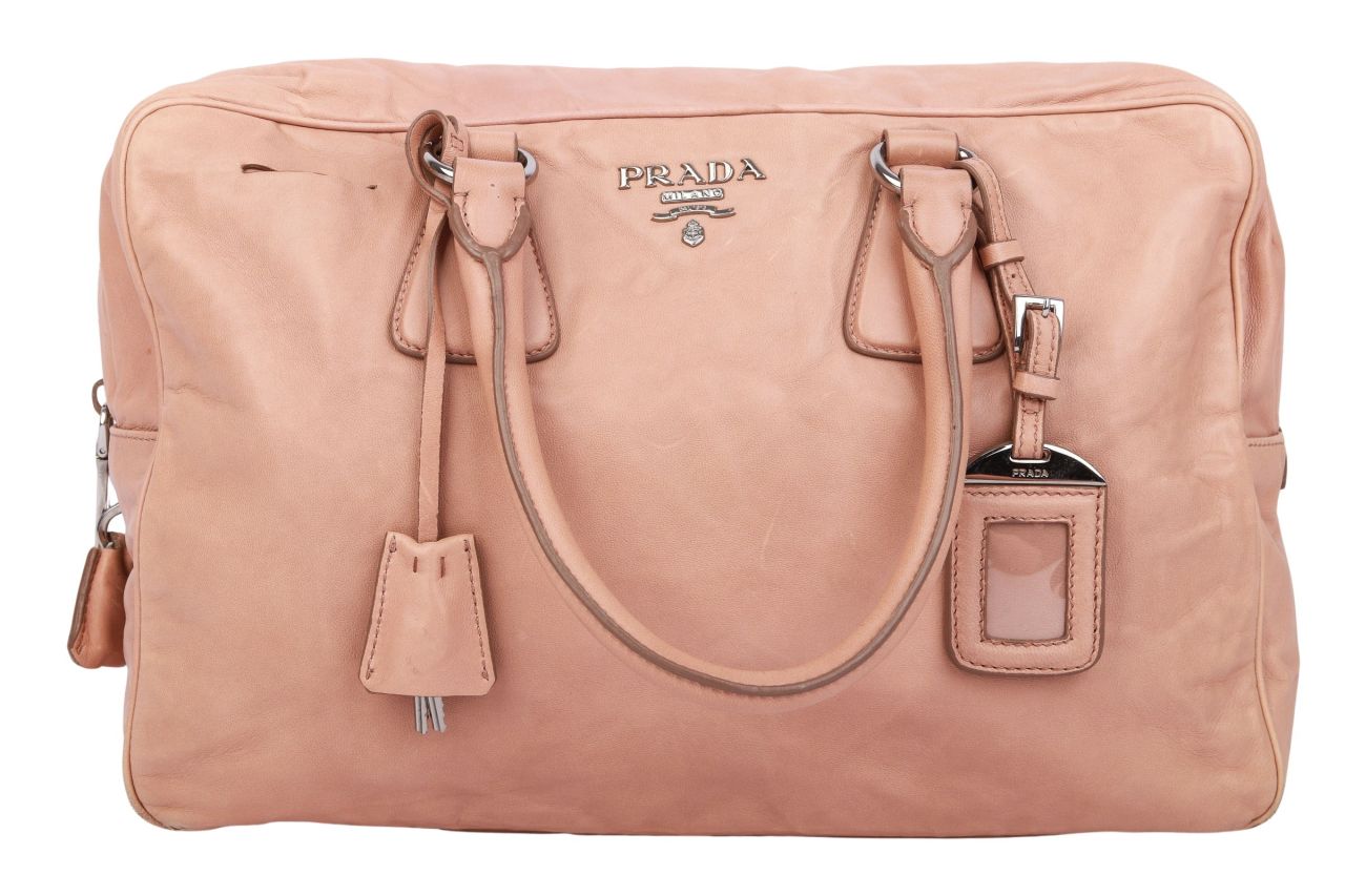 Prada Cervo Lux Chain Bag Nude